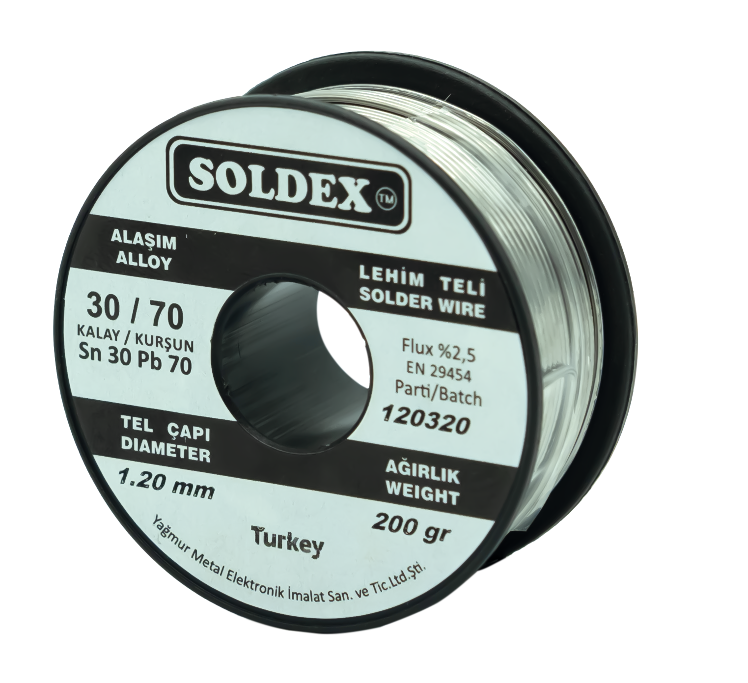 Soldex 1.60mm 200gr Sn30 Pb70 Lehim Teli