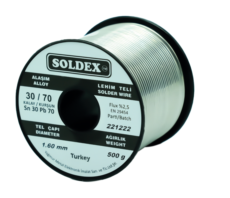 Soldex 1.60mm 500gr Sn30 Pb70 Lehim Teli