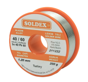 Soldex Kurşunlu Lehim Teli 1.2mm 200Gr | Sn40 Pb60