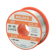 Soldex 1.60mm Sn40 Pb60 Lehim Teli 200gr