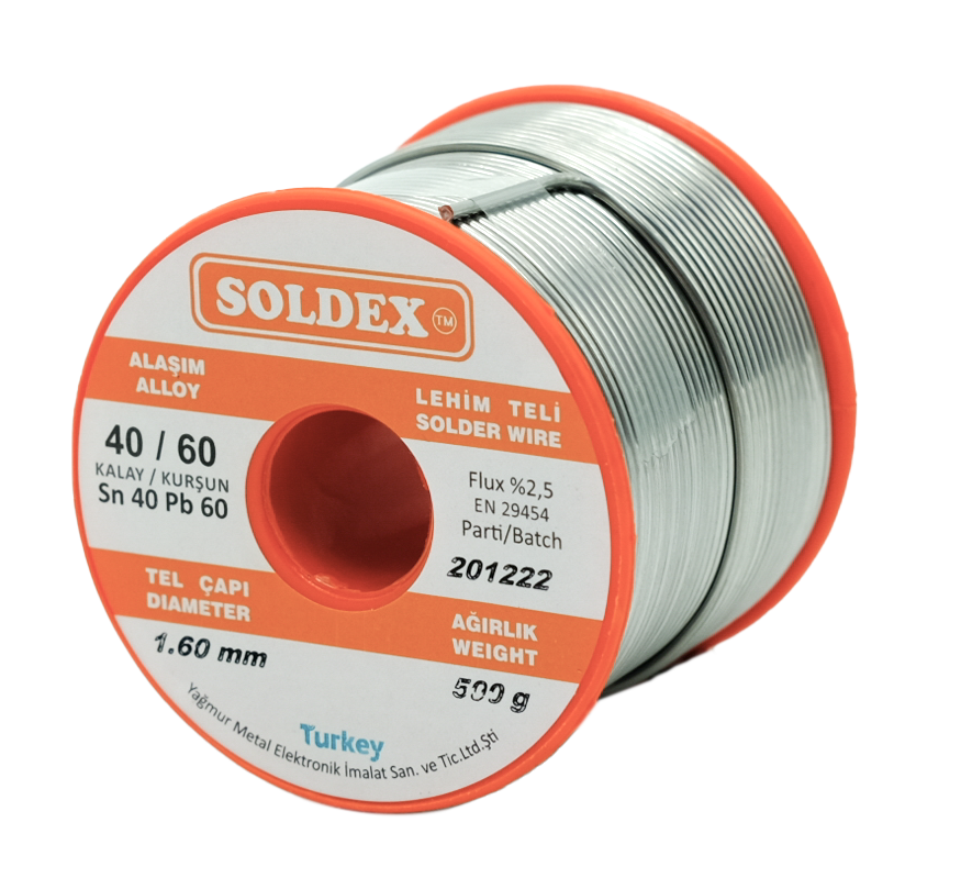 Soldex 1.60mm  Sn40 Pb60 Lehim Teli 500gr